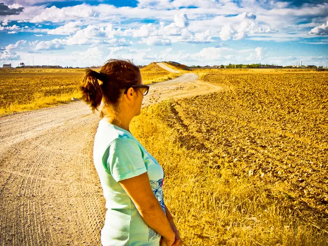 Wife left with a pile of leaves post husband's injury, a friend appears with a rake to help clean...